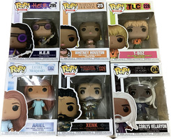 Funko POPs Bundle _ T-Boz, Whitney Houston, H.E.R, Corlys Velaryon, Xenk, Ariel