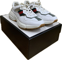 Gucci Rhyton Cutout White Sneakers Men’s Size 10 - Pre-Owned w/ Box