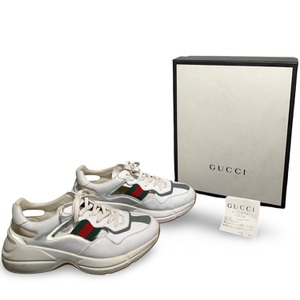 Gucci Rhyton Cutout White Sneakers Men’s Size 10 - Pre-Owned w/ Box