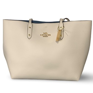 Coach Leather Town Tote – Off White – New With Tags