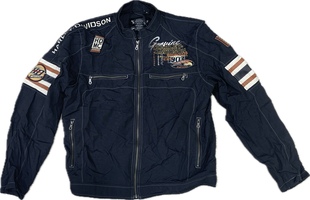 Harley Davidson Genuine Motor Clothes Full Zip HDMC Patched Black XL Jacket