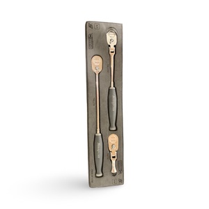 Snap-on 103RT02FHV 1/4" Drive Dual 3-Piece Flex Head Ratchet Set in Foam Tray 
