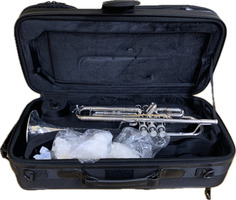 S.E. Shire Q10R Silver Plate Trumpet - New with Possible Defects