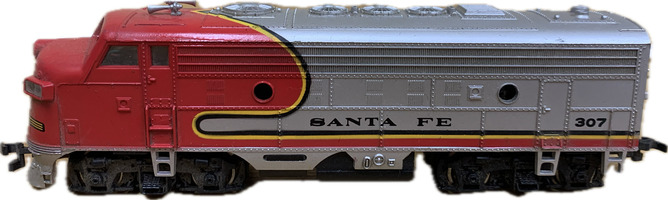 Bachmann HO Scale Santa Fe #307 Locomotive Train – Used, No Accessories