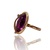  Size 6 – Resizing Available –  14KT Yellow Gold Ring – Large Oval Purple Stone 