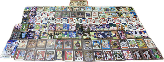 MLB Trading Card Bundle – 121 Cards, Player Banner & New Card Pack – See Photos 