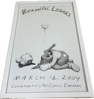 Kaws x Beautiful Losers Offset Printed Framed Poster - New - Minor Frame Damage
