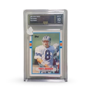 Collectibles – GMA 1989 Topps Traded #70T Troy Aikman Rookie Card – GEM MT 10