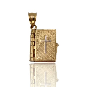  2.50 DWT (3.89g) 14KT Yellow Gold Charm – Bible Design