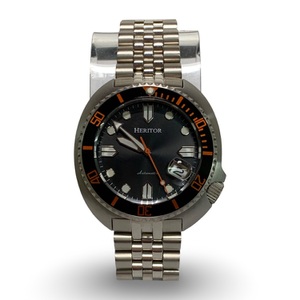 Heritor Morrison Automatic Watch – NH35A Movement – Orange Bezel