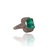  JAGI 18K White Gold Ladies Ring – 4.59ct Octagonal Green Emerald with Diamonds