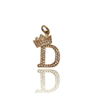  0.50 DWT (0.78 Grams) 10KT Yellow Gold “D” Crown Pendant – Non-Diamond