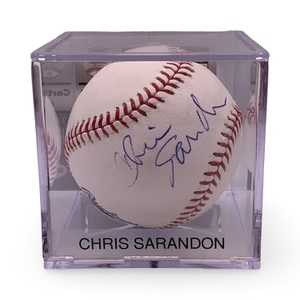 Chris Sarandon Signed Baseball – In Case w/ Ultimate Pastime Authentication