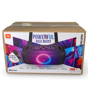 JBL PartyBox On-The-Go Bluetooth Speaker w/ Wireless Mic, Strap & Power Cord 