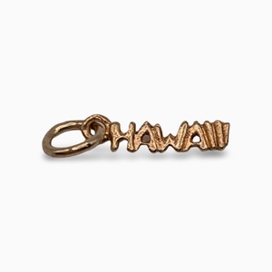  14kt Yellow Gold Very Small “HAWAII” Charm – 0.18 dwt