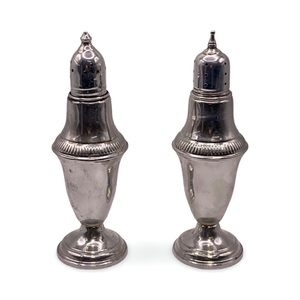 Vintage Columbia Sterling Silver Salt & Pepper Shakers – Weighted 