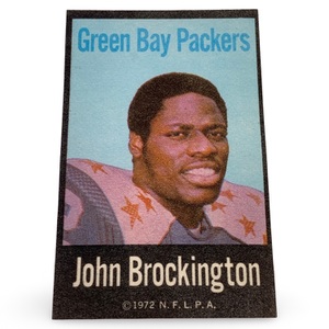 John Brockington 1972 NFLPA Fabric Cloth Iron-On Cards Green Bay Packers – 40