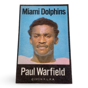 1972 NFLPA Fabric Cloth Cards – Paul Warfield #35 – Miami Dolphins – Qty 198 
