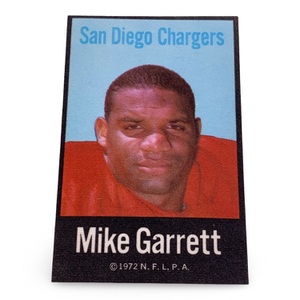 Mike Garrett 1972 NFLPA Fabric Cloth Iron-Ons – San Diego Chargers #11 – Qty 26 