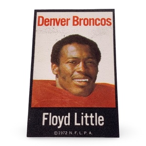 Floyd Little 1972 NFLPA Fabric Cloth Iron-Ons – Denver Broncos #23 – Qty 5 