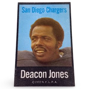 Deacon Jones 1972 NFLPA Fabric Cloth Iron-Ons – San Diego Chargers #18 – Qty 62 