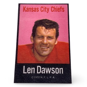 Len Dawson 1972 NFLPA Fabric Cloth Iron-Ons – Kansas City Chiefs #9 – Qty 50 