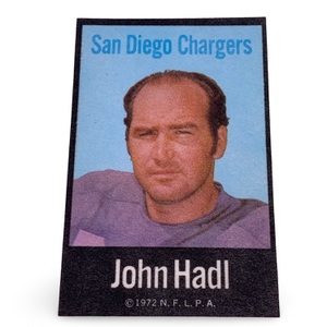 John Hadl 1972 NFLPA Fabric Cloth Iron-Ons – San Diego Chargers – Qty 30 