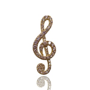  0.99 DWT (1.54g) 14KT Yellow Gold Charm – Music Note Design with Non-Diamond 