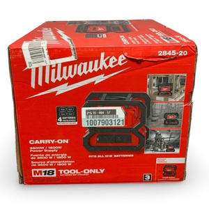 Milwaukee 2845-20 M18 Carry-On Inverter Power Supply 3600W/1800W – New