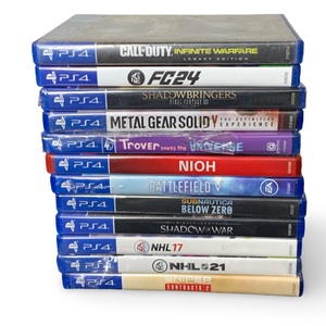 PS4 Game Bundle – 12 Games – FC24, COD Advanced Warfare, Shadowbringers, MGS5