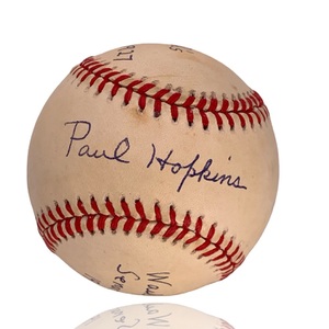 Paul Hopkins Signed Rawlings MLB Baseball “Washington Senators 