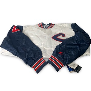 G-III Sports by Carl Banks Cleveland Indians Satin Varsity Bomber Jacket 5XL NWT