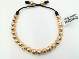 18kt Rose Gold with Black Thread Originally Beads Have Dia Cut 