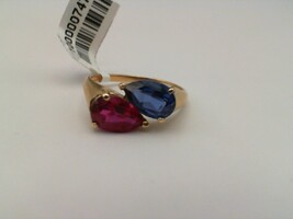 14KT Pears Stone Band Ring 