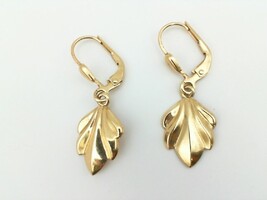 14kt Earrings Leaf 