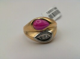 14kt Ylw/White Gold Ring Bent 