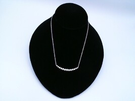18kt White Gold 16" Cluster Necklace With diamonds