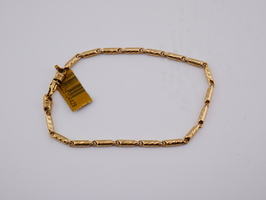10KYG BARS LNK  BRACELET