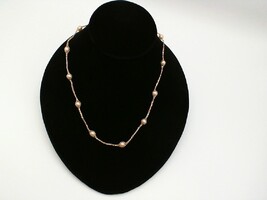  18kt MESH NECKLACE WITH PERAL