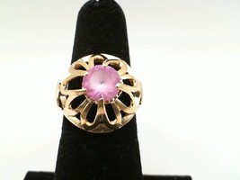  17KT Y/G SOLITAIRE RING