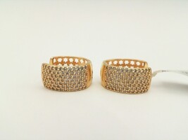  18K Yellow Gold Cluster Earrings