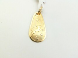 Unisex Yellow Gold Charm Sz:1 