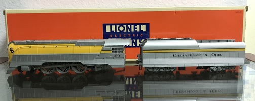 Lionel 6-18043 C & O Semi-Scale Streamline Hudson Locomotive & Tender W/TMCC