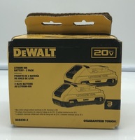 DeWalt 2 Pack 20V  Lithium Ion Battery Packs - DCB230-2 - 3AH