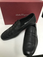 Salvatore Ferragamo Black Leather Loafers