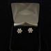 14KT YELLOW GOLD FLOWER EARRINGS  