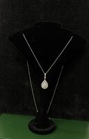 14KT W/G Necklace Dangle Pendant 