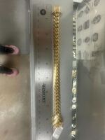10KT Y/G BRACELET CUBAN