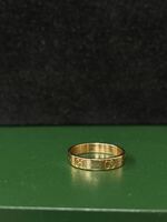 18kt Rose Gold Ring Band Gucci Style 