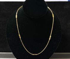 18KT Y/G BOX CHAIN